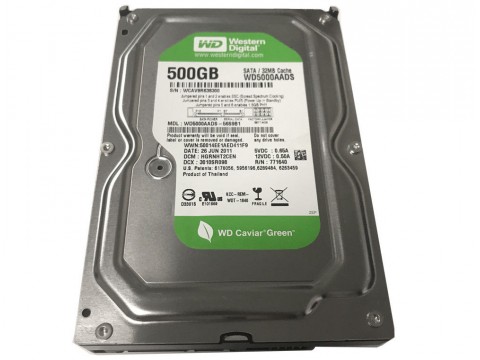 Жесткий диск 3,5" 500 Gb WD5000AADS/SATA II, б/у