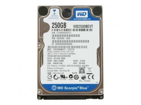 Жесткий диск 2.5" 250 Гб WD wd2500bevt/5400 rpm/8Mb