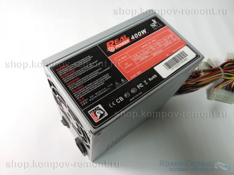 Блок питания 400 Вт Real Power 400W/80mm fan/20+4 pin/4pin/6pin