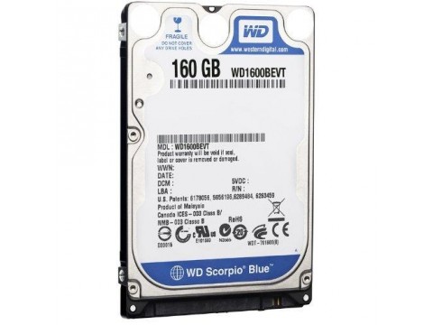 Жесткий диск 2.5" 160 Гб WD/SATA-3/5400rpm/8Mb (wd1600bevt)