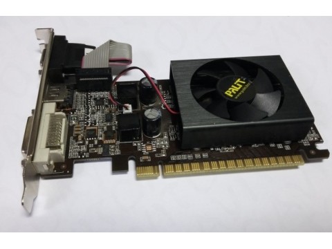 Видеокарта GeForce GF210/DDR2/DVI/VGA/HDMI/PCI-E, б/у