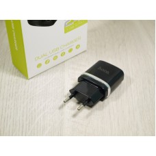 Зарядное устройство HOCO C12, 2хUSB, 2,4А, 5В, черный