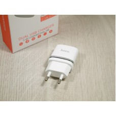 Зарядное устройство HOCO C12, 2хUSB, 2,4А, 5В, белый