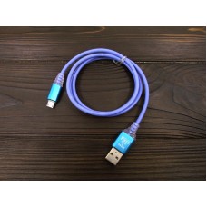 USB дата-кабель Micro USB мигающий, синий