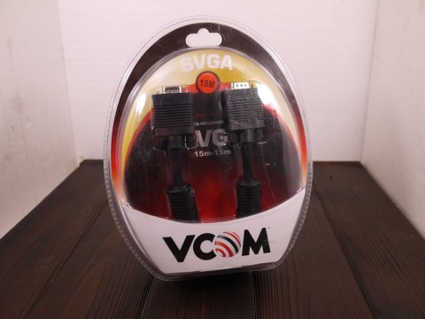 Кабель VCOM VGA-VGA, 1,8 метра, черный