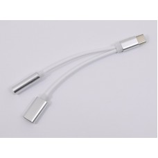 Переходник - разветвитель USB Type-C на Audio Jack 3.5 + USB Type-C