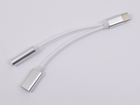 Переходник - разветвитель USB Type-C на Audio Jack 3.5 + USB Type-C